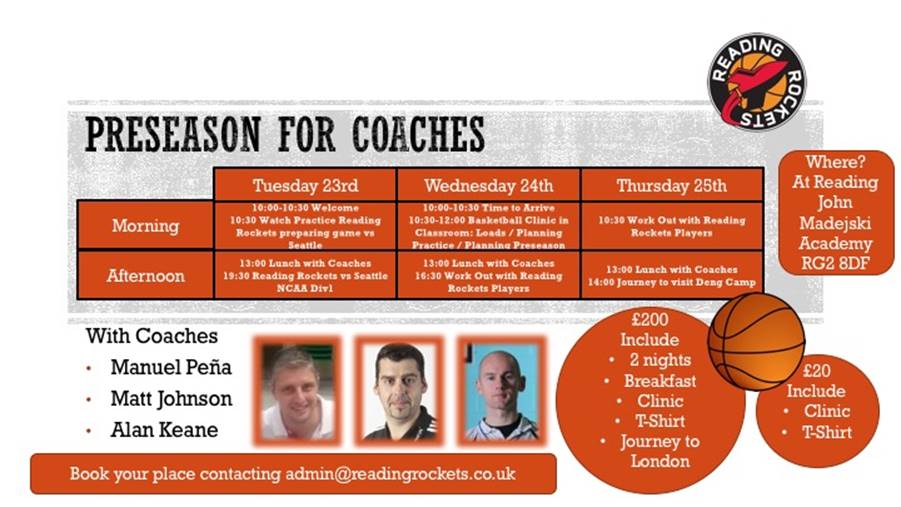 Rockets start pre-season schedule with coaching clinic